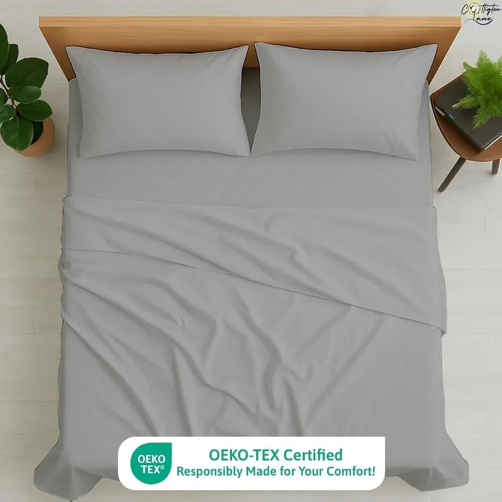 Cottinton‎ Lane 4 Piece Full XL Size Sheet Set, Premium 100% Egyptian Cotton 400
